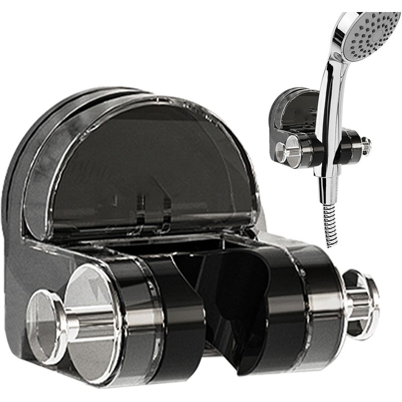 Integrated Suction Cup Shower Rack - Adjustable Wall Mounting Shower