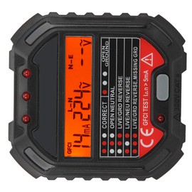 Probador de Toma de Corriente HT107B Detector de Circuito Eléctrico Automático con Pantalla LCD EE. UU. 90-250V