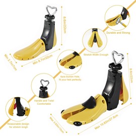 UHIAGREE Shoe Stretcher Women Men, Boot Stretcher Women, Adjustable Unisex Boot Wide Feet (Yellow(For Wm's 6-11;Men's 5-9.5, Not a Pair)), Yellow, Yellow(1 Pack for Women Size 6-11, Men's 5-9.5)