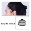 15 Pcs Black Mesh Wig Cap Open top Nylon Net