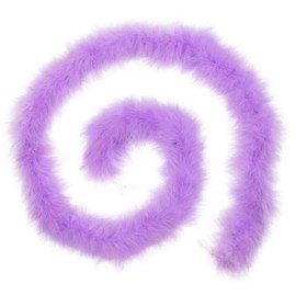 72" Long Fluffy Marabou Feather Boa for women DIY Craft Home Decor 30g-Light Purple