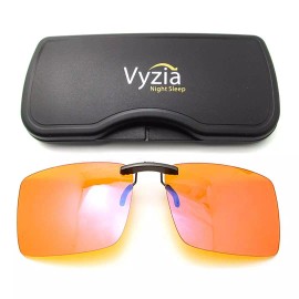 Vyzia Clip On Blue Light Blocking Glasses for Sleep | Fits Over Prescription ...