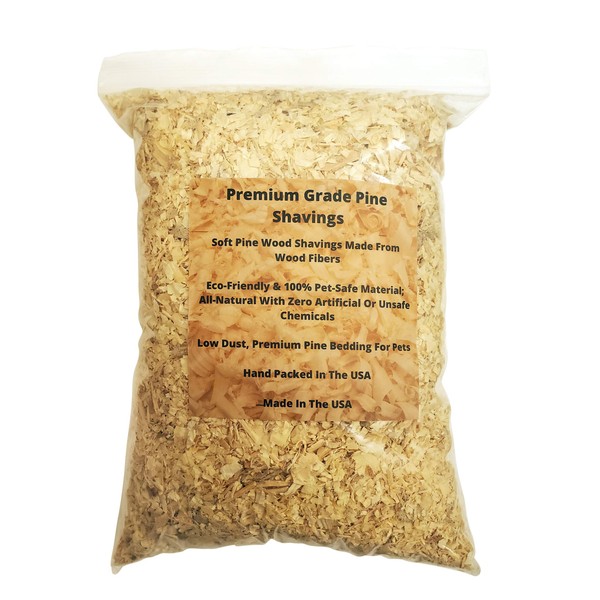 Wood Smith USA Premium Pine Bedding | Dust Free, Soft Shavings | All Natural | Chicken Coops | Animal Bedding | Small Animals | Odor Control (4 Quart)