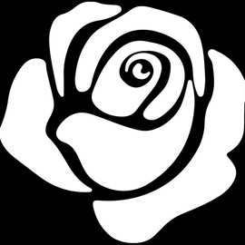 Decal Stickers of Beautiful Rose Silhouette (White) (Set of 2) Luxury Weatherproof Vinyl Decal Stickers for Laptop Desktop Smartphone Car Dirt Bike Wall Room Mason Jar - BICVER1702541WHW19Y24