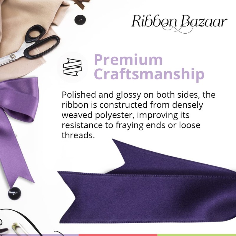 Ribbon Bazaar Luxious® Double Faced Satin - Sand 3/8" 25yd