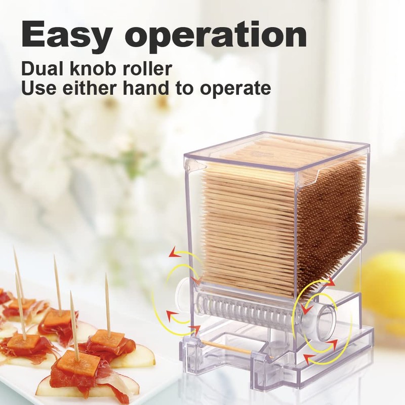 Serve Clean Toothpick Dispenser Clear- Restaurant-Style