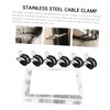 SEWACC 48 Pcs Stainless Steel Rubber Cushioned Cable Clamp Assortment