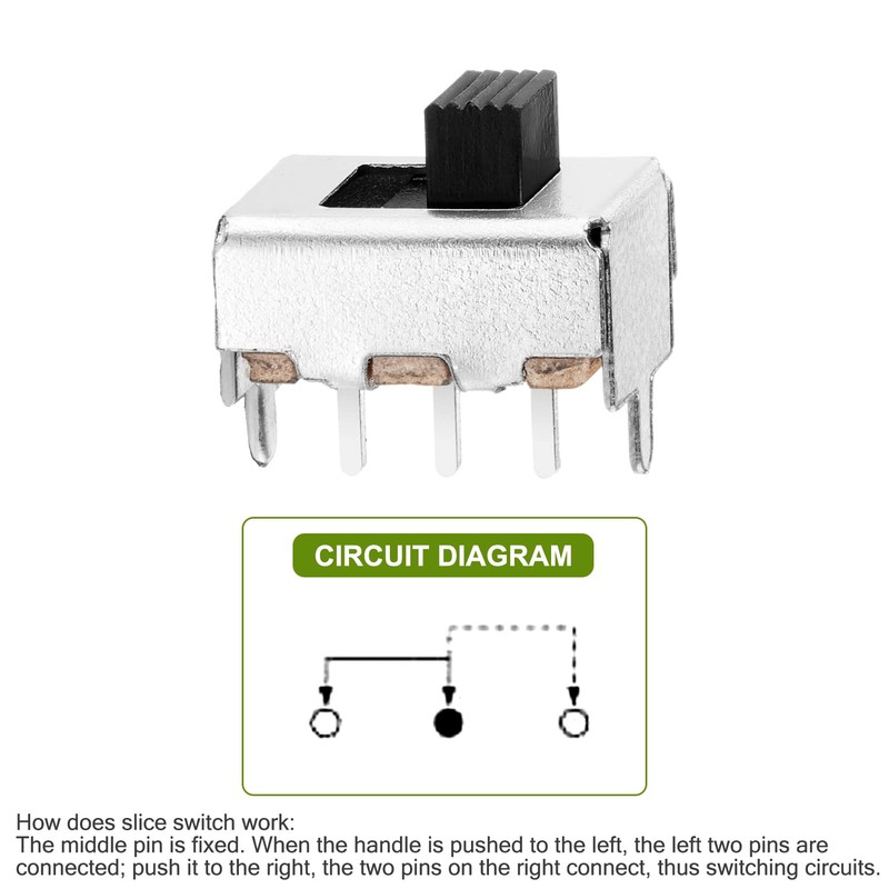 Chanzon SPDT Mini Micro Slide Switch 1p2t 2 Position 25pcs