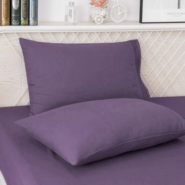 Mejoroom Bed Sheets Set,Extra Soft Luxury Queen Size Sheets with 15-inch Deep Pocket,Premium Bedding Collection - Breathable Wrinkle Fade Stain Resistant Hypoallergenic - 4 Piece (Queen, Purple)