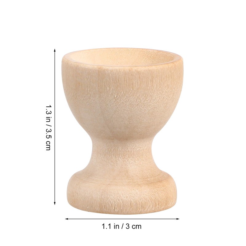LIFKOME Easter Egg Cup 24pcs Wooden Egg Holder DIY Unfinished