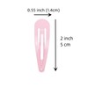 40 Pcs 2 Inch pink Metal Snap Hair Clips No