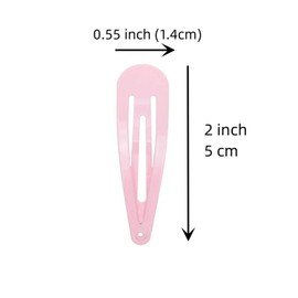 40 Pcs 2 Inch pink Metal Snap Hair Clips No Slip Hair Barrettes For Women Hair Accessories(Pink)