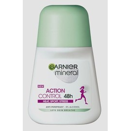 Garnier Mineral Roll - On Antiperspirant Action Control, Heats, Sport, Stress, Let's Skin Brathe, Alcohol Free, 50 ml, (PACK OF 6)