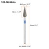 HARFINGTON 120-140 Grits Diamond Grinding Bit 4.2mm Bullet-Head 2.35mm Shank