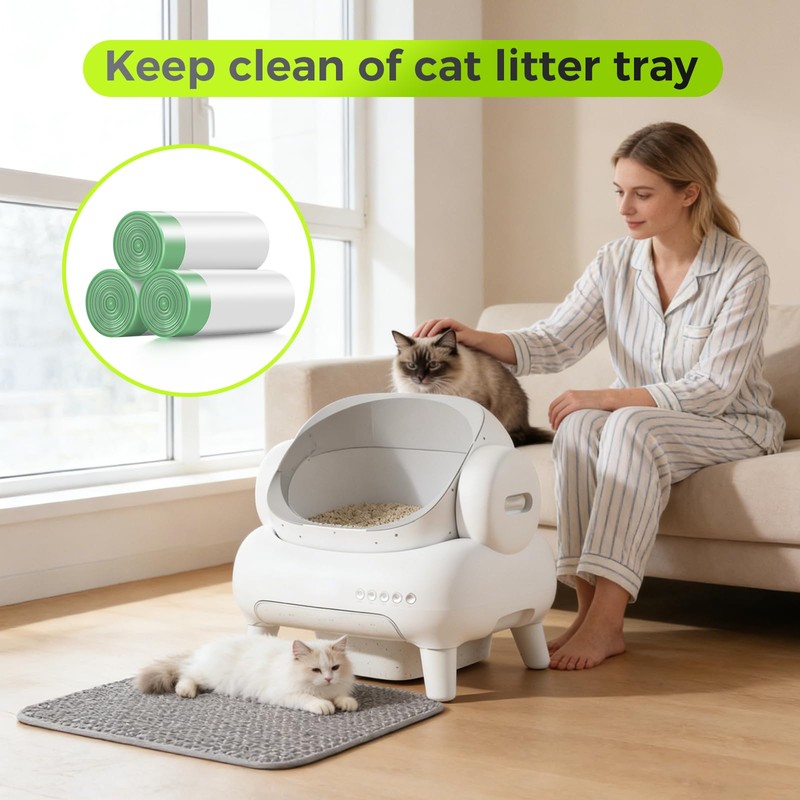 120 Count Cat Litter Box Liners Bags Compatible with Neakasa