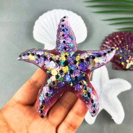 Voaesdk Ocean Theme Resin Molds, 3D Seashell Silicone Molds for Epoxy Resin, Lifelike Shells Starfish Molds for Resin Casting DIY Resin Craft Desktop Aquarium Fish Tank Wall Hanging Home Decor