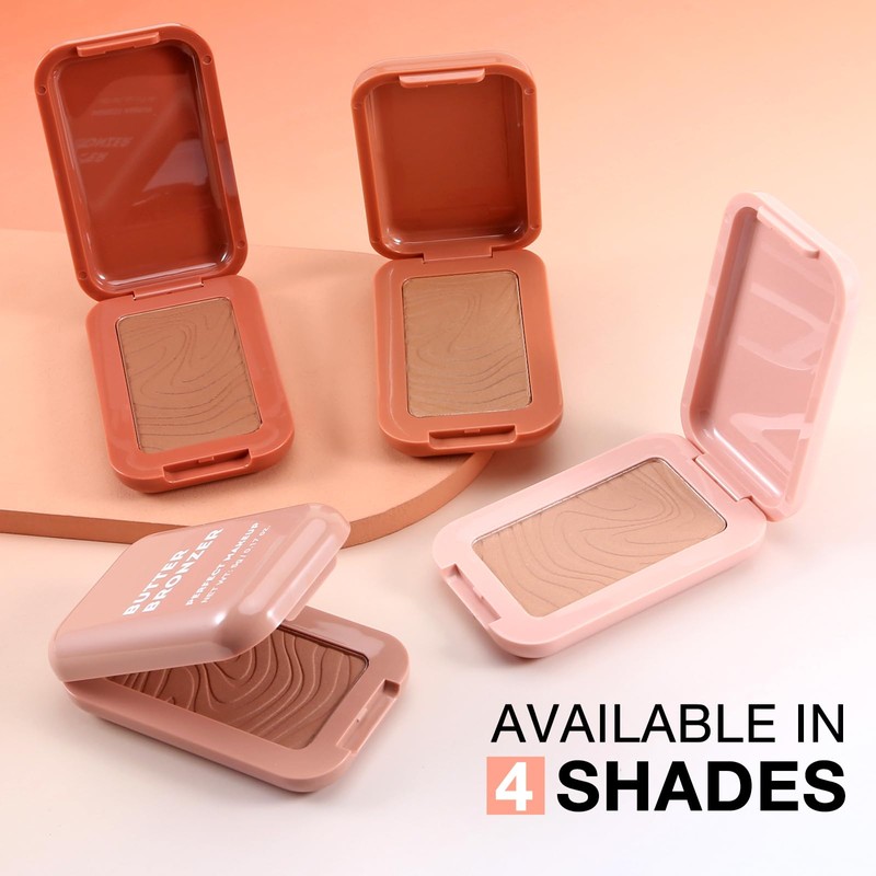 Boobeen Soft Matte Bronzer, Contour Palette for Face, Bronzing Blush