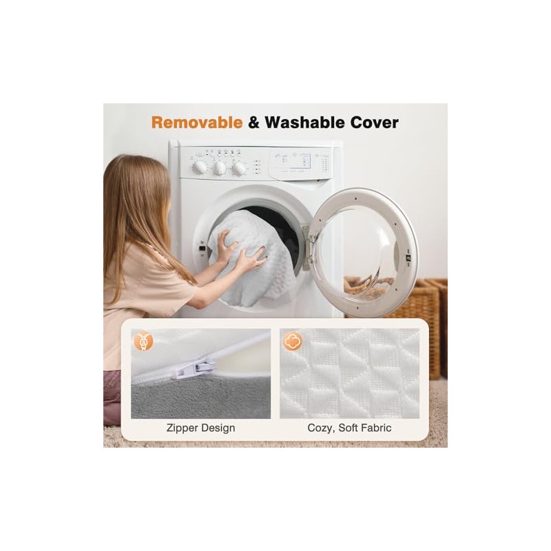 Vekkia 34" Extra-Long Wedge Pillow, Back & Arm Support, Bed