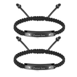 zeqingjw 2 Pack Cremation Bracelet Adjustable Braided Urn Bracelet for Ashes for Women Men Keepsake Memorial Bangle for Human Pet, 17.70 inches, Metal, stainless steel