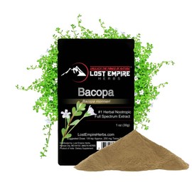 Lost Empire Herbs Bacopa (Bacopa Monnieri) Full Spectrum Extract Powder - Organic - 30 Grams