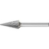 Carbide Bur - Cone (Pointed), DBL Cut 1/2" x 1"