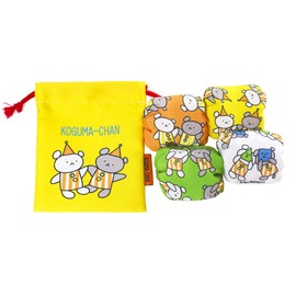 Crane Koguma-chan Hand Bag Set CKEC004 Drawstring Bag: 4.7 x 5.9 inches (120 x 150 mm), Handle: Approx. 2.4 x 1.6 inches (60 x 40 mm) Round