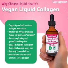LIQUIDHEALTH LIQUIDHEALTH Vegan Liquid Collagen Plus Biotin Drops & Complete Multiple Adult Daily Multivitamin Bundle - Hair & Nail Growth, Skin Health, Immune & Energy Support, Overall Wellness - Vegan, Non-GMO