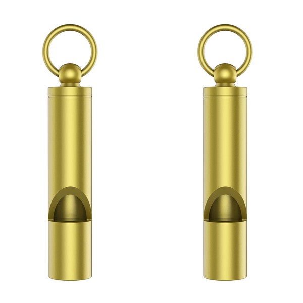 Mini Whistle Premium Emergency Whistle by Outmate-H62 Brass Loud Version