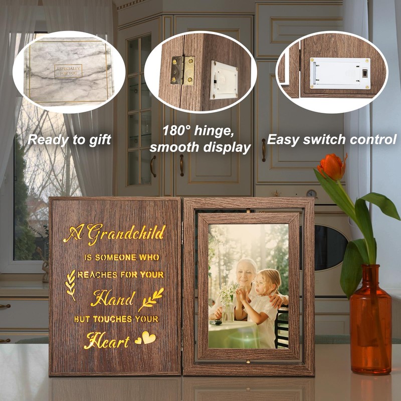 Light Up Grandparents Picture Frame - Grandma & Grandpa Picture