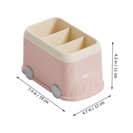 jojofuny Multi Grid Pen and Pencil Holder Versatile Plastic Desk Organizer for Office and Home Pink School with Compartments Storage Box for Stationery and Makeup
