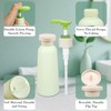 2 Pieces Empty Plastic Pump Bottles, Leakproof Travel Set with