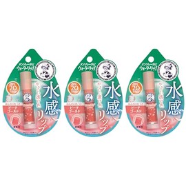 Mentholatum Water Lip, Peach Gold (slightly colored) x 3, Fragrance Free