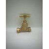 15mm Brass Stopcock Valve, Compression Connection, BS1010 and BS EN1213