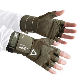 Fabric of the Universe Tactical Fingerless Logo Gloves (Mil-Green G-Type 021, X-Large)