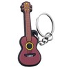 Brown Flexible PVC Classic Musical Guitar Keyring Keychain