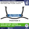 Ceiling Mount Pull Up Bar with Reversible Risers for 16