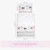 2 Piece Baby Kids Bedding Set 120x90 cm Duvet Cover