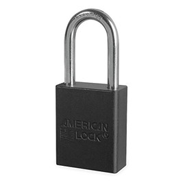 Lockout Padlock, KA, Black, 1/4In. Dia.