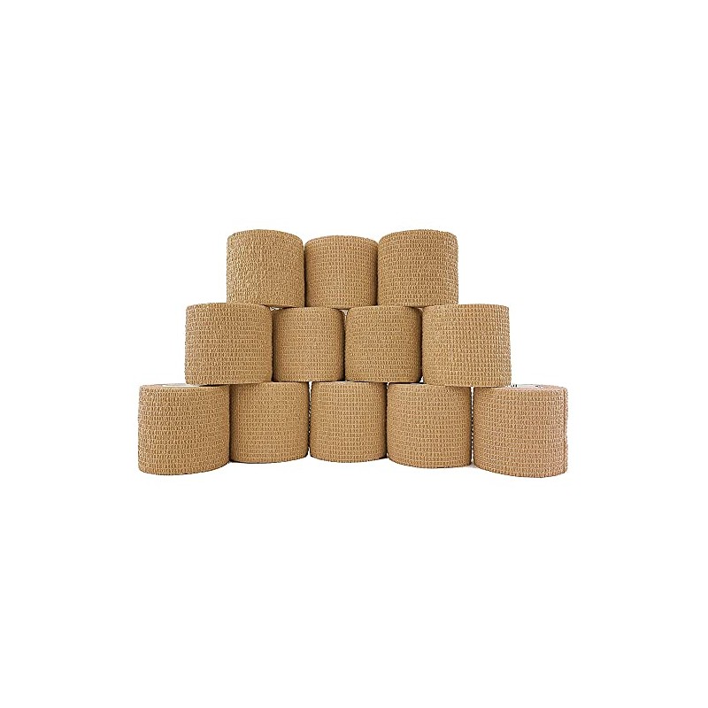 Tan Self Adherent Cohesive Bandages 5cm x 4.5m Box of