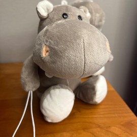 ED-Lumos 2 x Hippo Curtains Tiebacks Animals Stuffed Cartoon Curtain Rings with Elastic Button for Children Bedroom Decoration