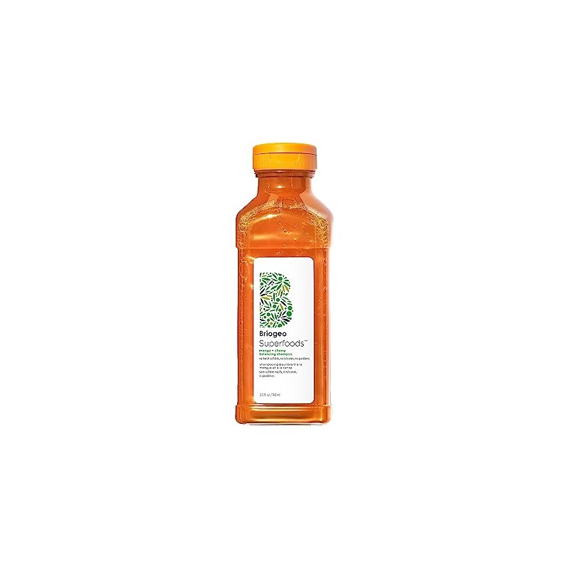 Briogeo- Champú equilibrante de mango y cereza Superfoods, repone el
