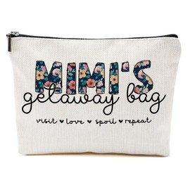 Gifts for Grandma, Mimi Gifts Grandma Gifts Flower Makeup Bag, Grandma Birthday Gifts Cosmetic Bag, Gifts Ideas for Grandma Women Gigi Nana, Christmas Mothers Day Grandmothers Day Gifts Toiletry Bag