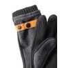 camel active Men's Wool Effect Leather Strap Gloves, black