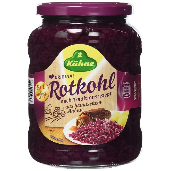 Kuhne Rotkohl Original Red Cabbage 680g From Germany