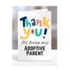 Thank you for being my Adoptive Parent card, Happy Birthday,
