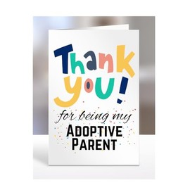 Thank you for being my Adoptive Parent card, Happy Birthday, gifts for men, women, male, female, him, her, presents for Christmas, to say, A5-148_8