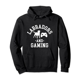 Yellow Black Chocolate Lab Mom Dad and Gaming Labrador Pullover Hoodie