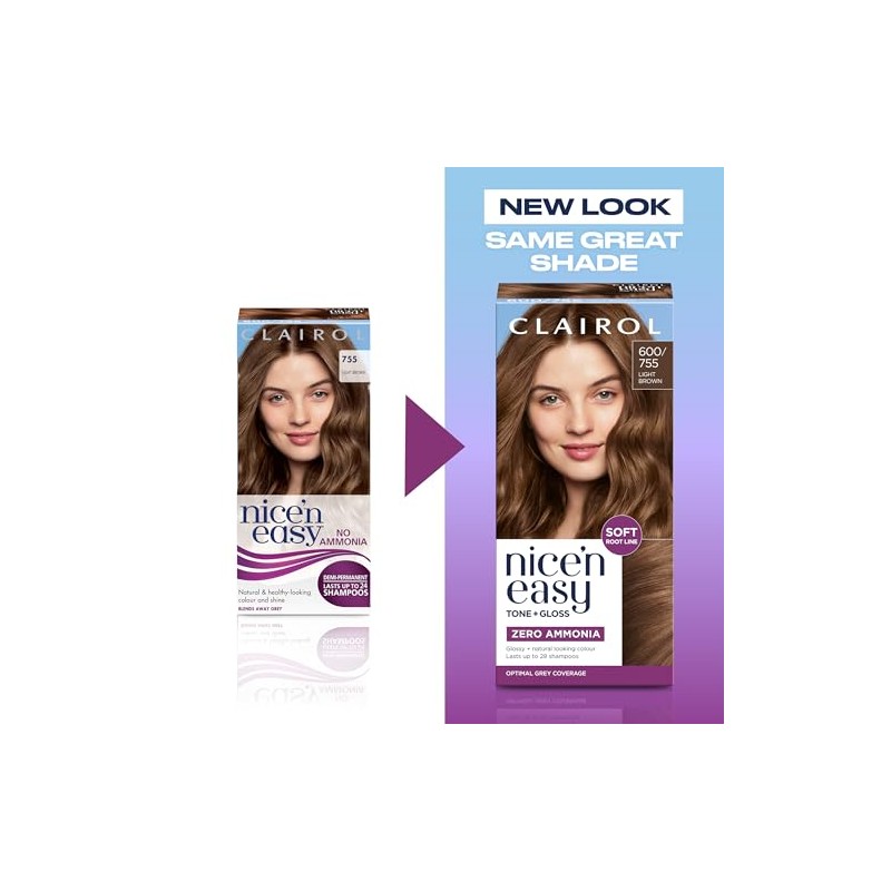Clairol Nice'n Easy Tone+Gloss Semi Permanent Hair Dye - 600/755
