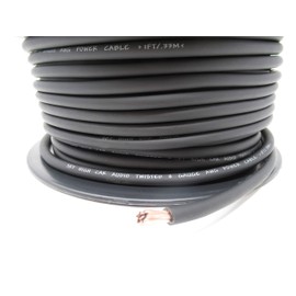 150 ft OFC 8 Gauge Oversized Black Power Ground Wire Sky High Car Audio