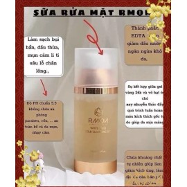 RMON White Label 24K Gold Facial Cleansing Gel - 120ml, Moisture, Soothing, Peel